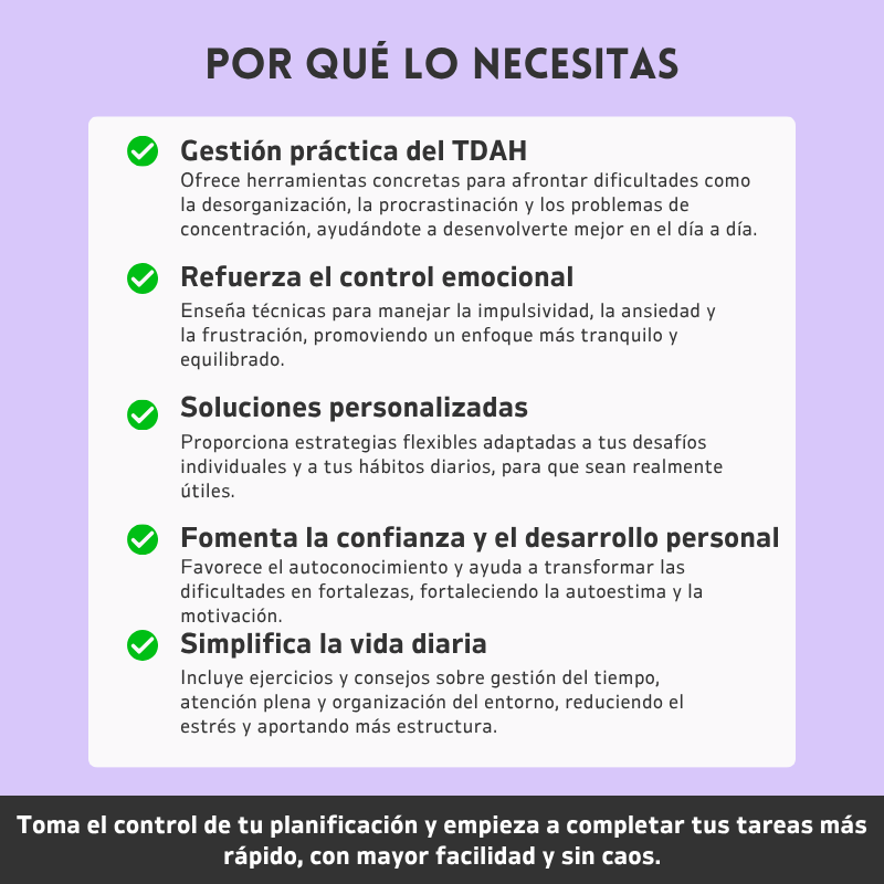 TDAH  Conjunto De Herramientas Para Apoyar Las Funciones Ejecutivas