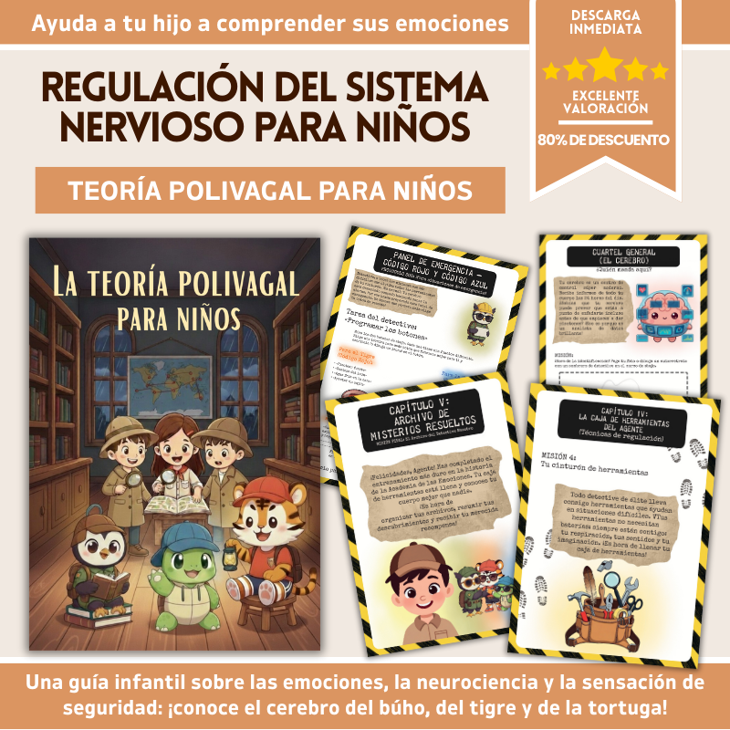La teoría polivagal para niños – Cuaderno práctico de regulación del sistema nervioso | Herramienta para la regulación emocional