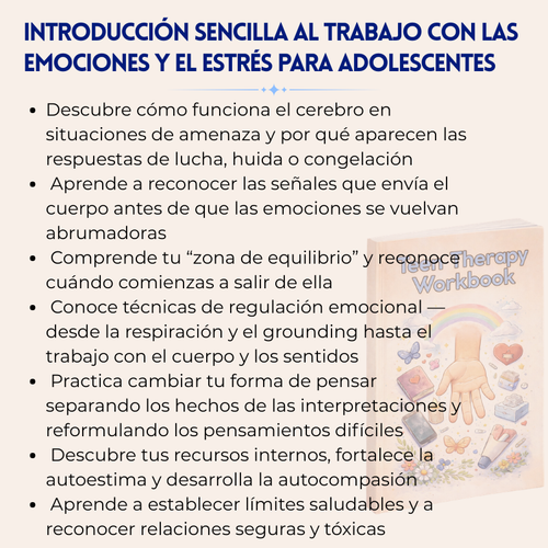 Cuaderno de Terapia para Adolescentes - Más De 8 Herramientas Aprobadas Por Terapeutas Para Desarrollar La Confianza, La Claridad Y La Fortaleza Emocional E Impulsar El Crecimiento De Tu Adolescente